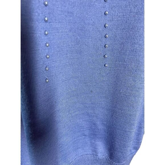 Alfred Dunner Purple Embellished Wool Blend‎ Long Sleeve Sweater Women’s Size XL - Picture 3 of 6